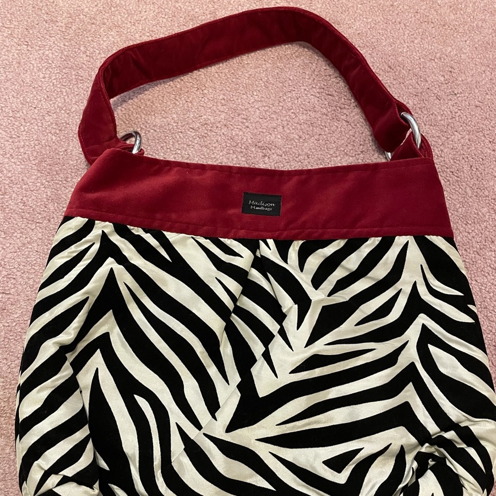Madison Handbags: Zebra Print Cambridge Bag